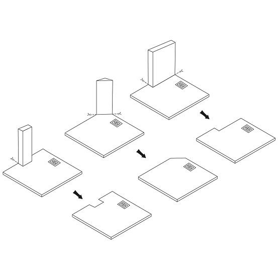 Magnum Black Shower Tray 80x100