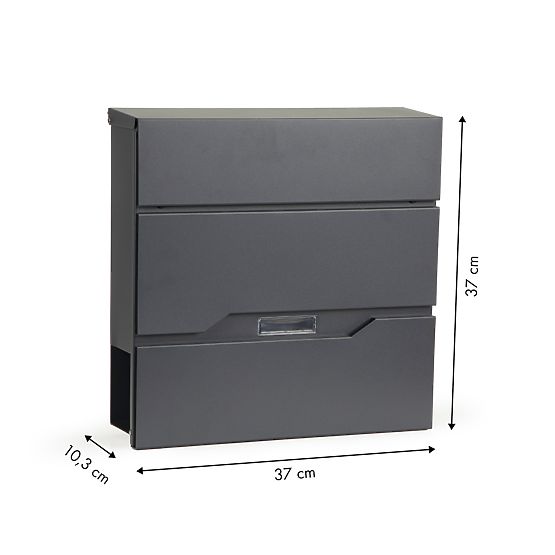 Mailbox for Letters and Newspapers Made of Galvanized Steel