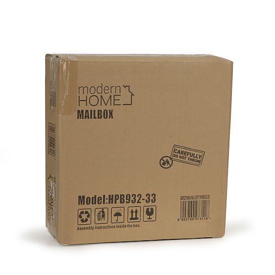 Mailbox for Letters and Newspapers Made of Galvanized Steel