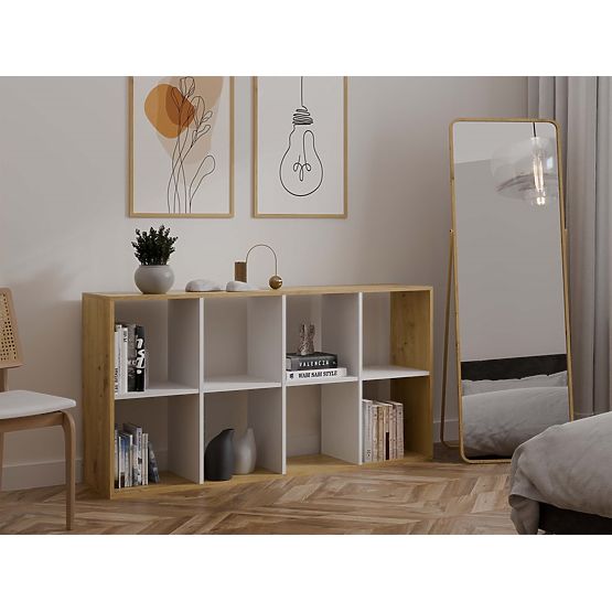 Malax 2X4 Shelf OAK ARTISAN WHITE