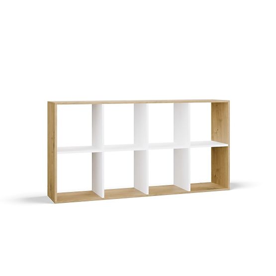 Malax 2X4 Shelf OAK ARTISAN WHITE
