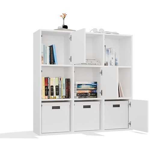 MALAX 3x3 H WHITE SHELF WITH 3 DOORS CHAMBER 110x110 CM TIP ON