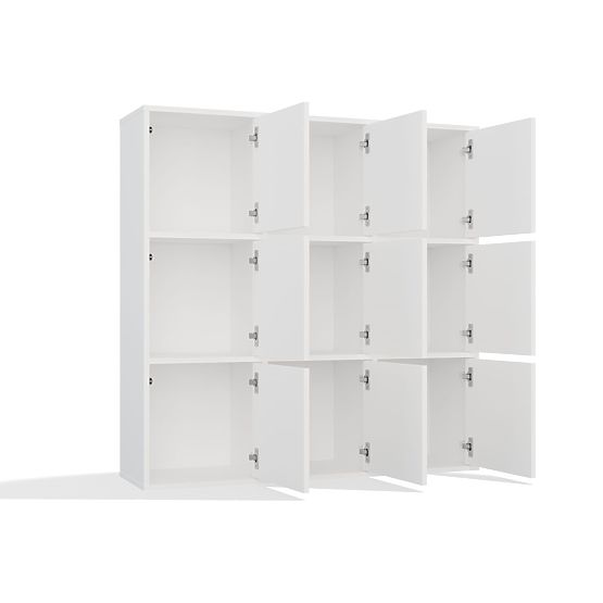 MALAX 3x3 H WHITE SHELF WITH 3 DOORS CHAMBER 110x110 CM TIP ON