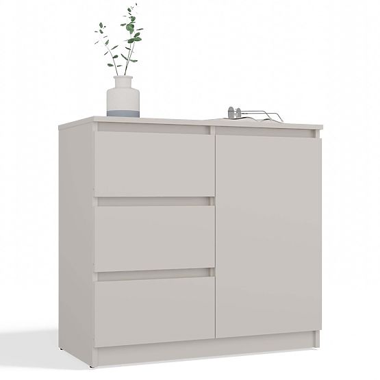 Malwa 1D3S Chest of Drawers in Cashmere Beige
