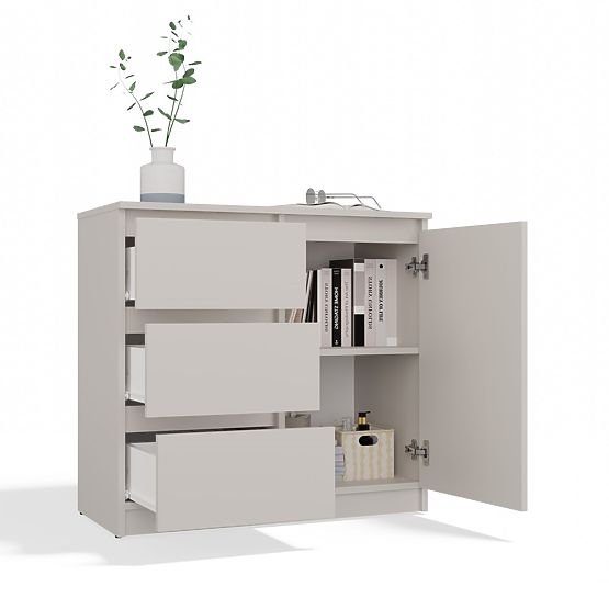 Malwa 1D3S Chest of Drawers in Cashmere Beige