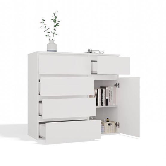 Malwa 1D5S White Dresser