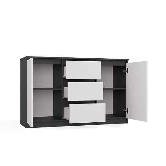 Malwa 2D3S Sideboard ANTHRACITE WHITE