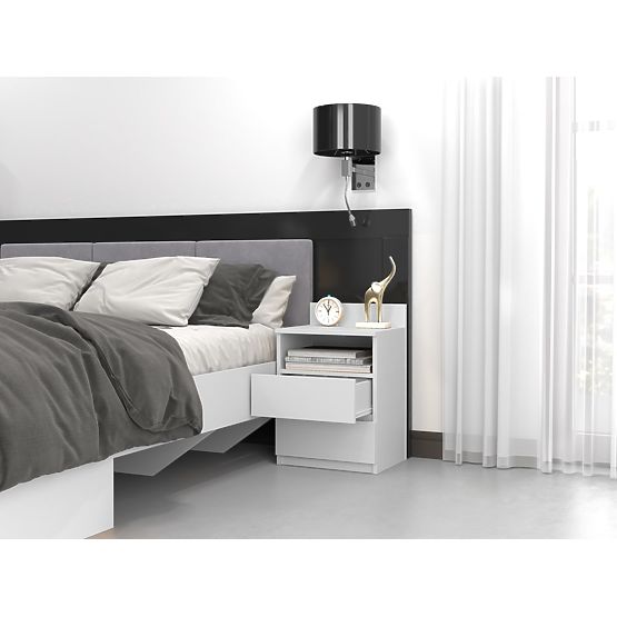 Malwa M1 White Nightstand