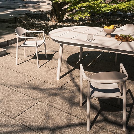 Marinelli Garden Chair, Aluminum, White/Green