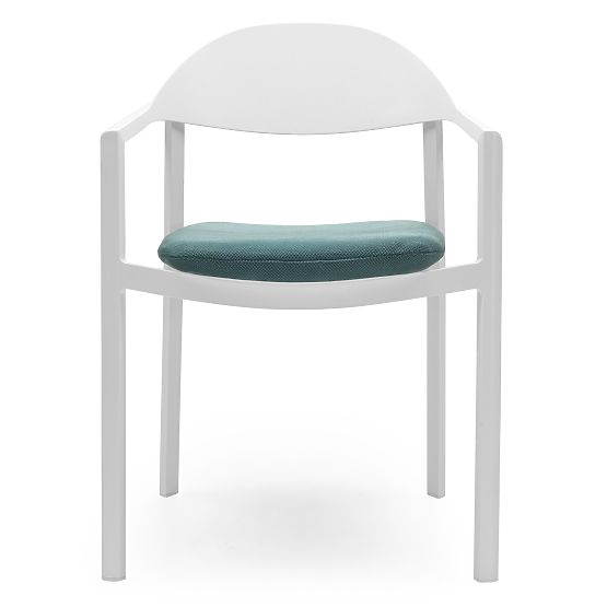 Marinelli Garden Chair, Aluminum, White/Green