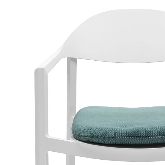 Marinelli Garden Chair, Aluminum, White/Green