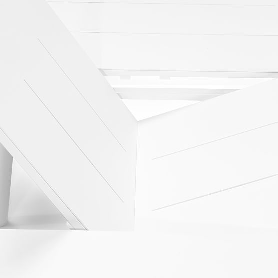 Marinelli Garden Set, Extendable Table 230-300 cm + 6 Chairs, Aluminum, White