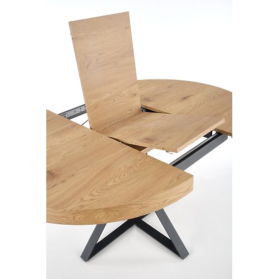 MERCY extendable table, top - golden oak, legs - black (2p=1pc)
