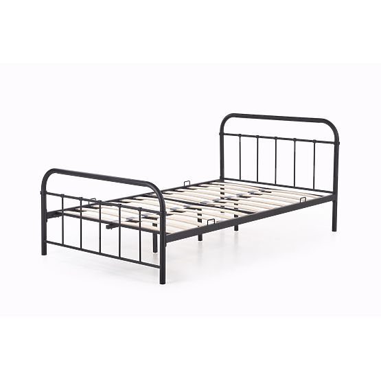 Metal bed LINDA 120x200 cm - black