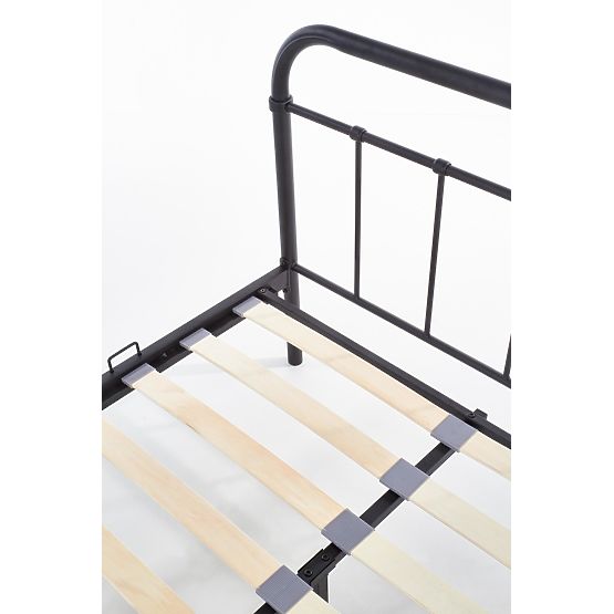 Metal bed LINDA 120x200 cm - black