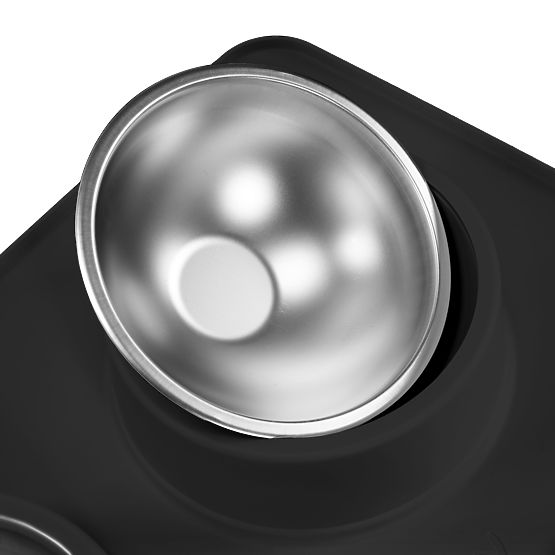 Metal Bowls for Dogs or Cats with Non-Slip Mat Black PJ-086