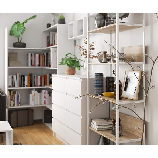 METAL LOFT SHELF 700 WHITE/SONOMA OAK