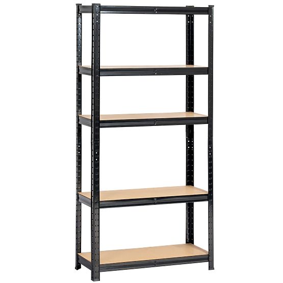 METAL SHELF 70x30x154 BLACK