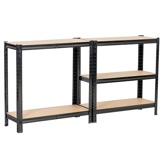 METAL SHELF 70x30x154 BLACK