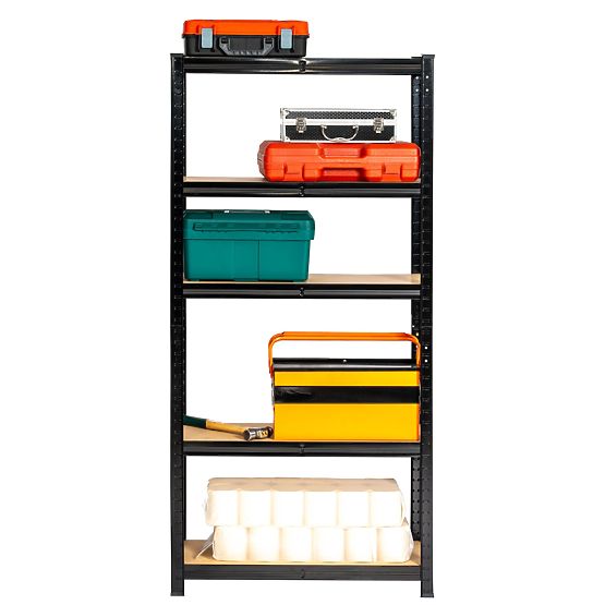 METAL SHELF 70x30x154 BLACK