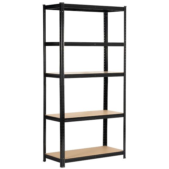 METAL SHELF 90x40x180 BLACK