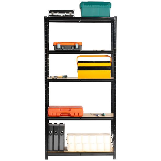 METAL SHELF 90x40x180 BLACK