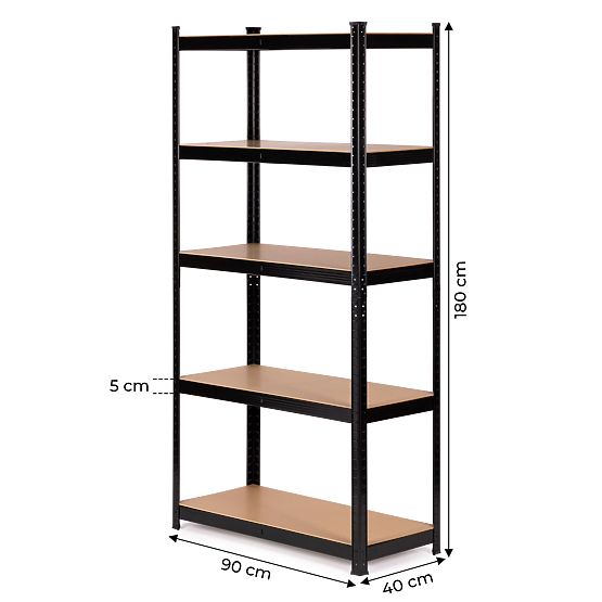 Metal Storage Shelf for Garage and Basement with 5 Shelves