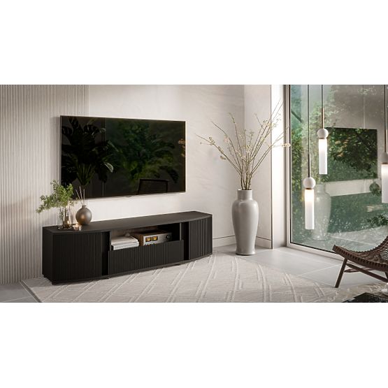 MICHELLE Black/Viking Oak TV Cabinet