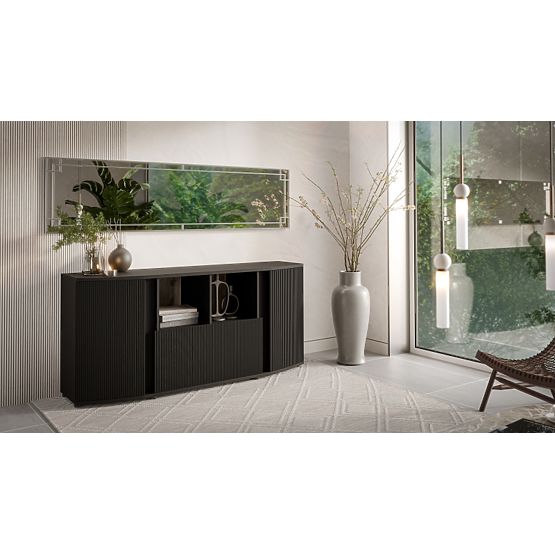 MICHELLE Sideboard black/Viking oak