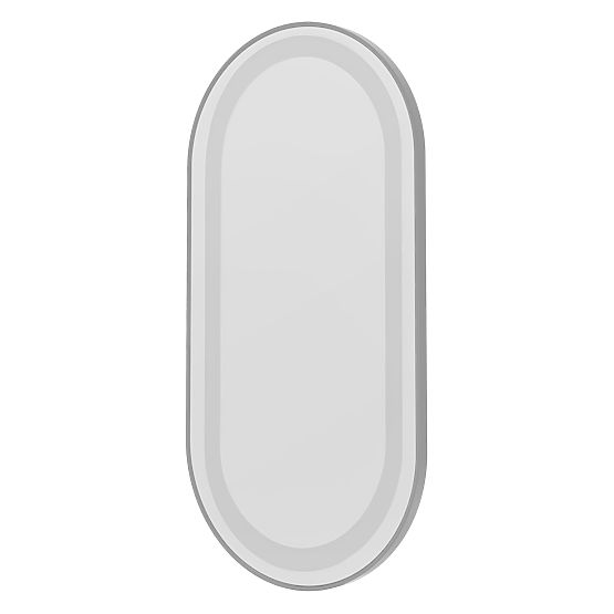 Mirror with LED Lighting Mattia, 100x50 cm, Oval, Silver, Anti-Fog