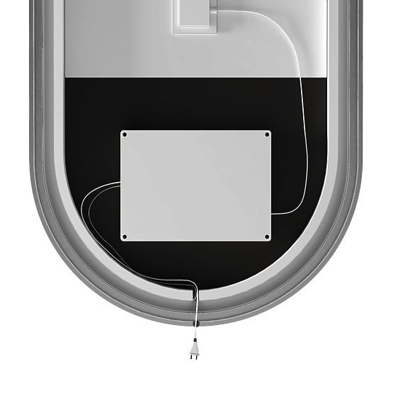 Mirror with LED Lighting Mattia, 100x50 cm, Oval, Silver, Anti-Fog