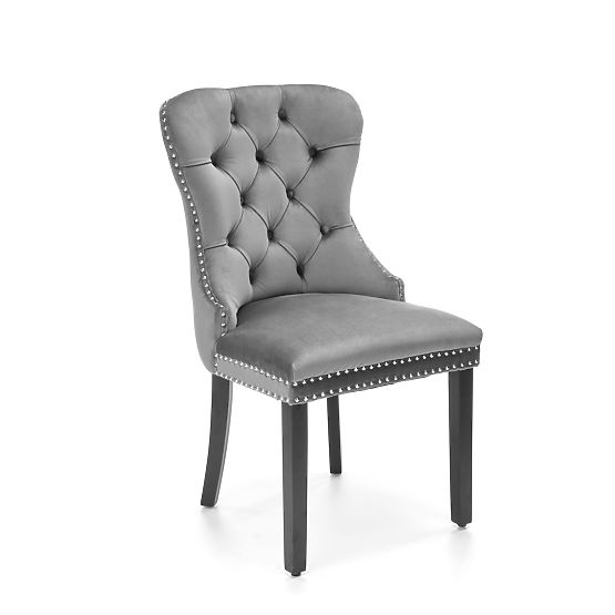 MIYA Chair Black / Upholstery: Gray (1p=2pcs)