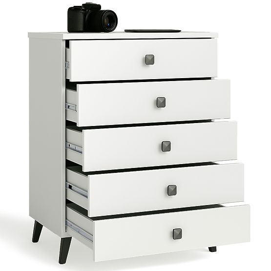 MOBI K-05 WHITE BLACK CHEST OF DRAWERS