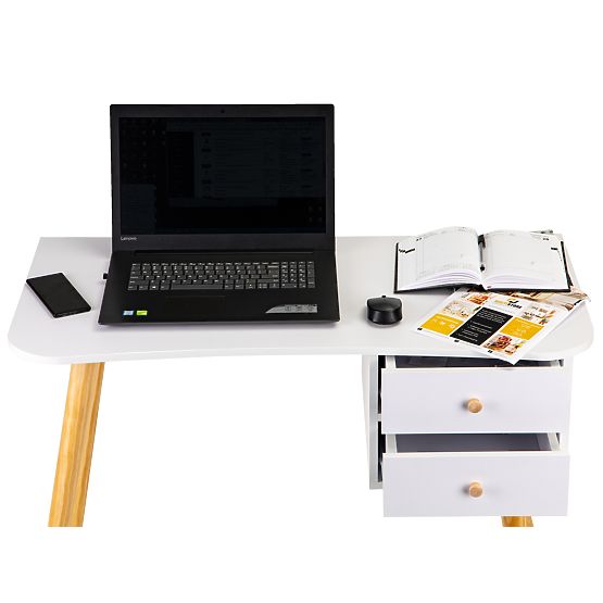 Modern Computer Desk with 2 Drawers MODERNHOME