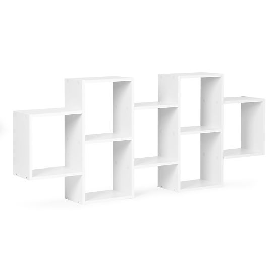 Modern Hanging Shelf with 8 Shelves White