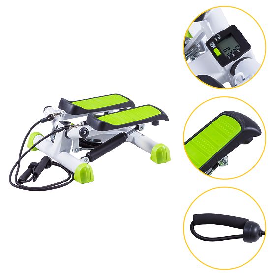 ModernHome Twist Stepper with Resistance Bands and Fitness Counter