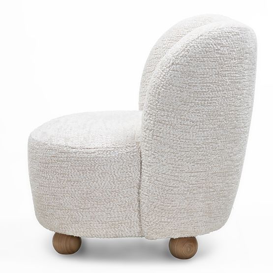 Monroe Relaxation Chair Beige/Natural, Rounded Shapes, Ball Legs