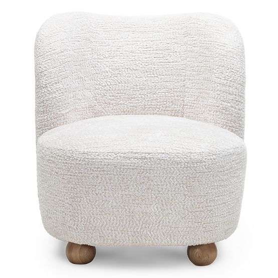 Monroe Relaxation Chair Beige/Natural, Rounded Shapes, Ball Legs