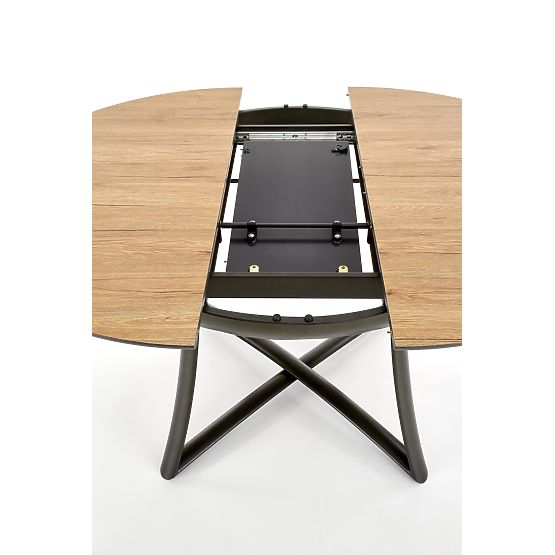 MORETTI Extendable Table Top - Golden Oak / Gray, Legs - Anthracite (2p=1pc)