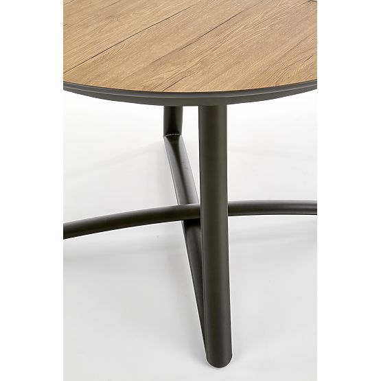 MORETTI Extendable Table Top - Golden Oak / Gray, Legs - Anthracite (2p=1pc)