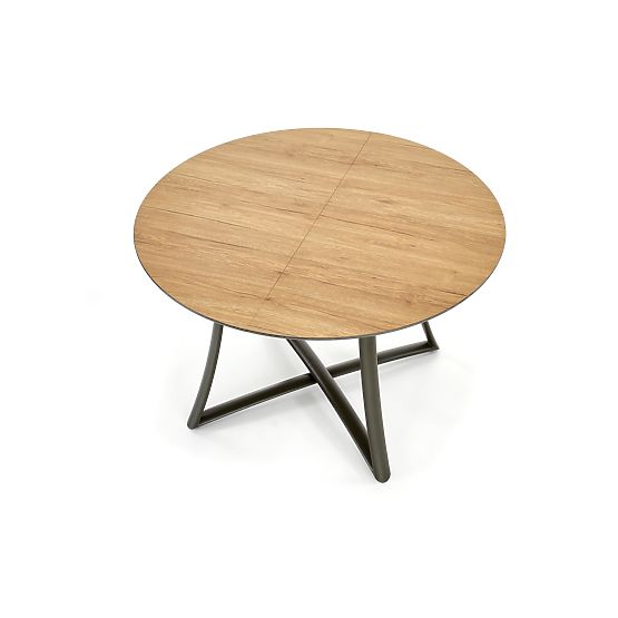 MORETTI Extendable Table Top - Golden Oak / Gray, Legs - Anthracite (2p=1pc)