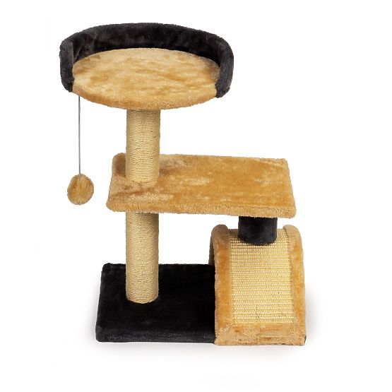 Multi-Level Cat Scratching Post with Bed and Hanging Toy