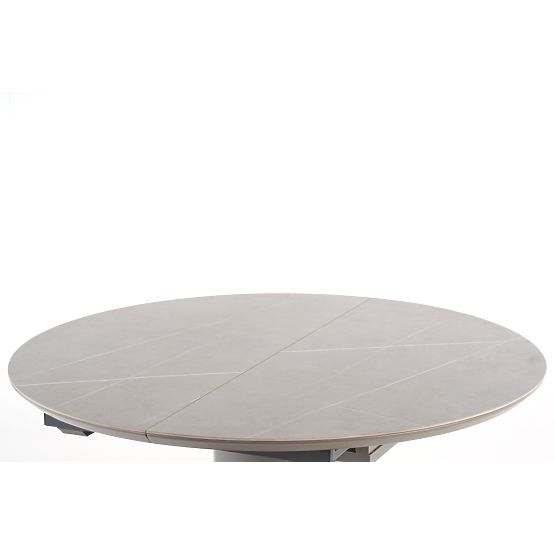 MUSCAT extendable table top - grey marble, leg - light grey / gold (3p=1pc)