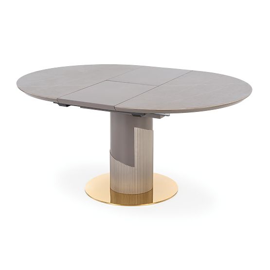 MUSCAT extendable table top - grey marble, leg - light grey / gold (3p=1pc)