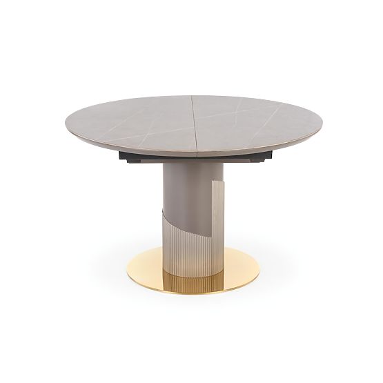 MUSCAT extendable table top - grey marble, leg - light grey / gold (3p=1pc)