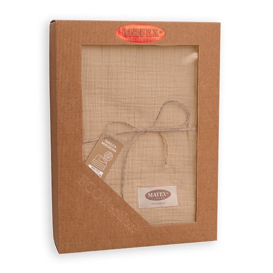 Muslin bedspread 210x240 beige