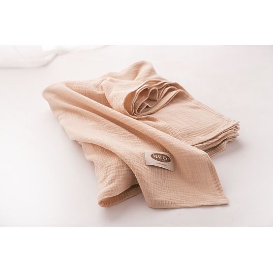 Muslin bedspread 210x240 beige
