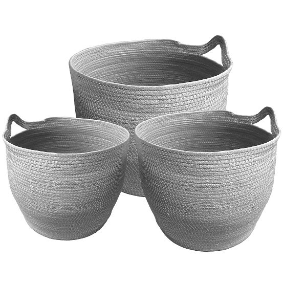 Natural BOHO Baskets - Set of 3