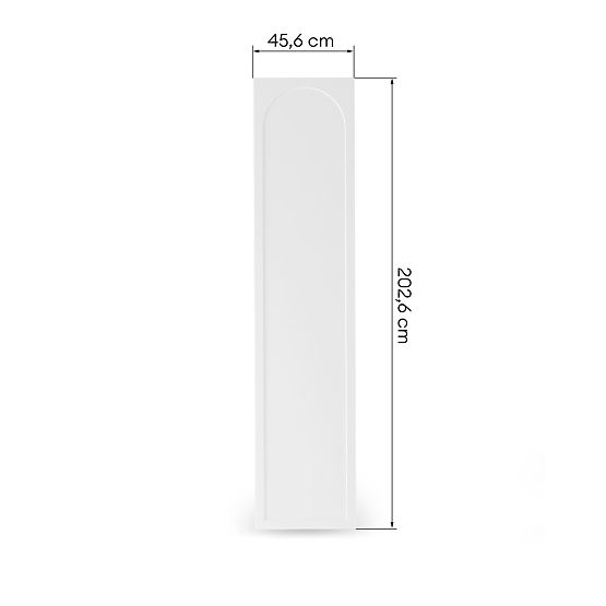 Neroli Wardrobe Door, 45.6 cm, Arched Panel, White, Left
