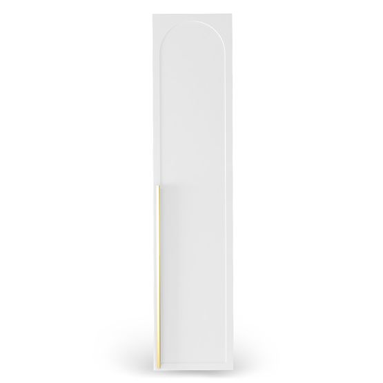 Neroli Wardrobe Door, 45.6 cm, Arched Panel, White, Right